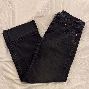 Wide Black Denim Jeans